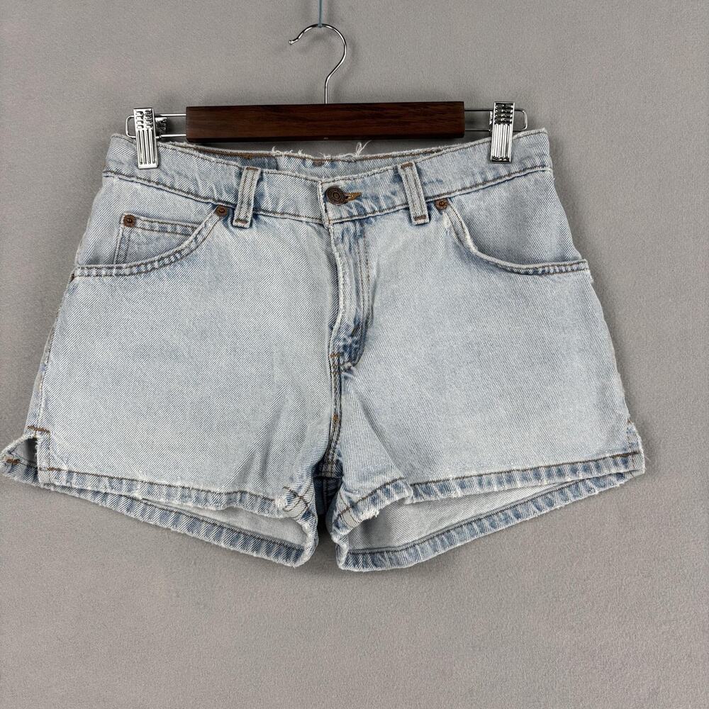 Vintage Levis 912 Shorts Womens 28 Light Wash Denim Slim Fit USA